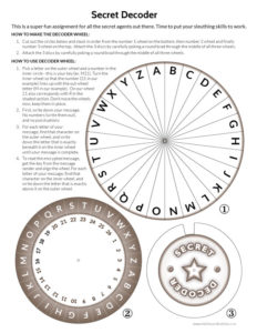 Use this FREE DIY printable decoder wheel to send & receive secret messages without anyone being the wiser. A great resource for teachers and homeschoolers for spelling practice, math, writing activities, word work, etc. Also makes a wonderful addition to spy theme parties.