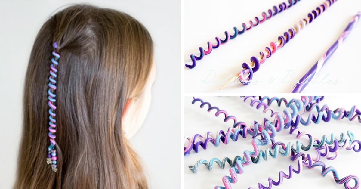 Polymer Clay Spiral Hair Wraps - Dabbles & Babbles