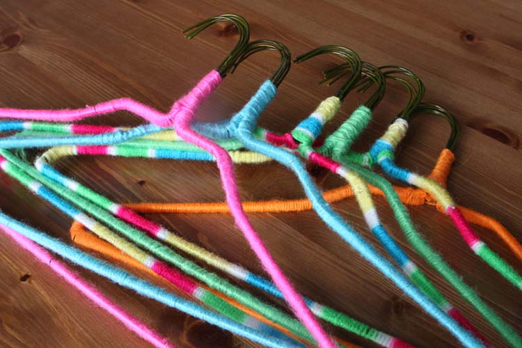 yarn-wrapped nonslip hangers