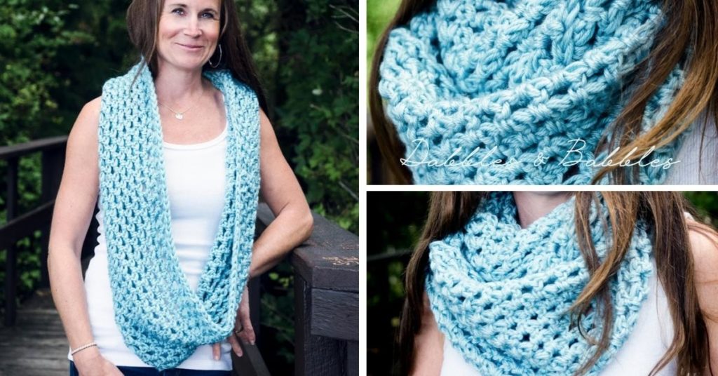 Large Loop Infinity Scarf Crochet Pattern - Dabbles & Babbles
