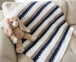 Personalized baby boy blanket Crochet baby blanket