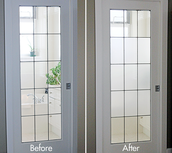 Diy Frosted Glass Window Tutorial Dabbles Babbles - How To Diy Frosted Glass
