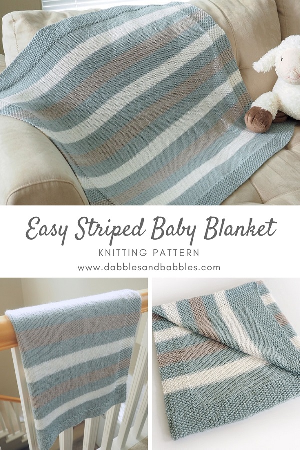 The baby striped Blanket Pattern