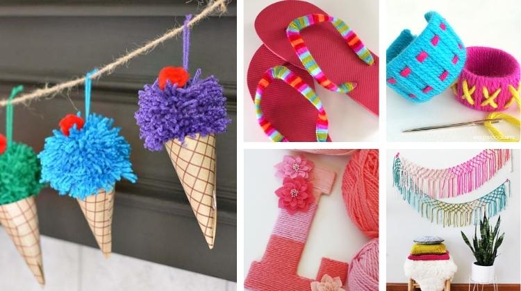11 Easy Yarn Crafts Anybody Can Make - Dabbles & Babbles