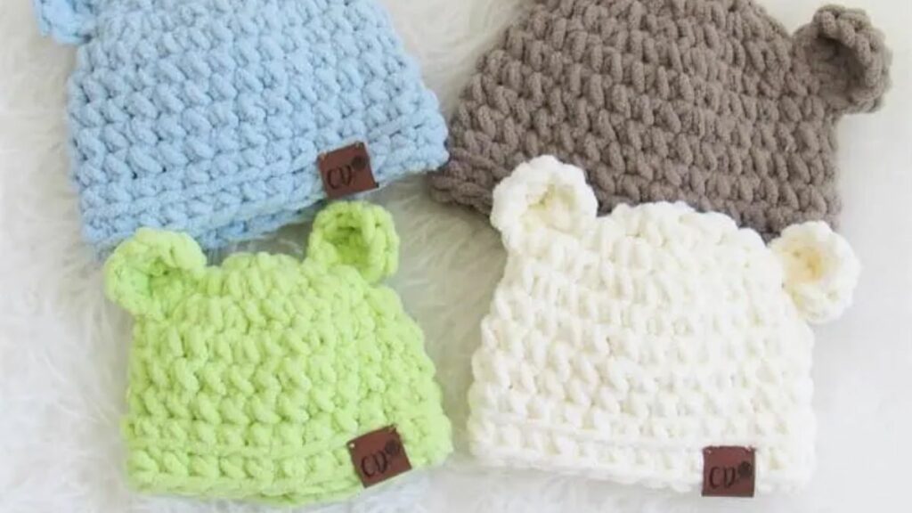 Crochet Baby Teddy Hat 