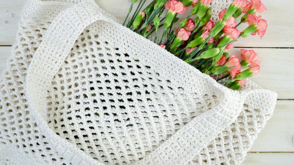 Crochet farmer's market bag