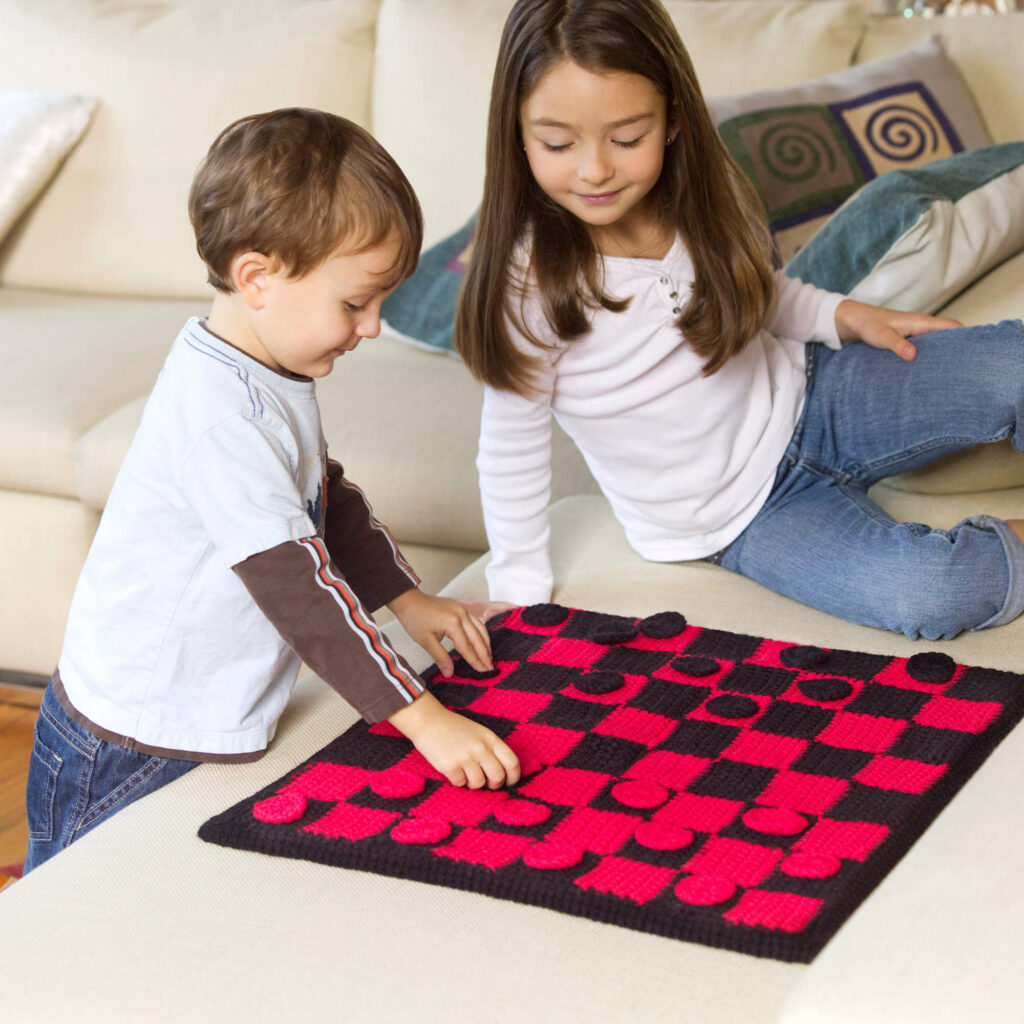 Crochet Checkers Board Game