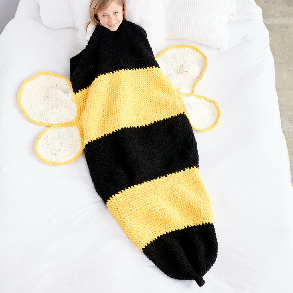 Bernat Bumble Bee Crochet Snuggle Sack 