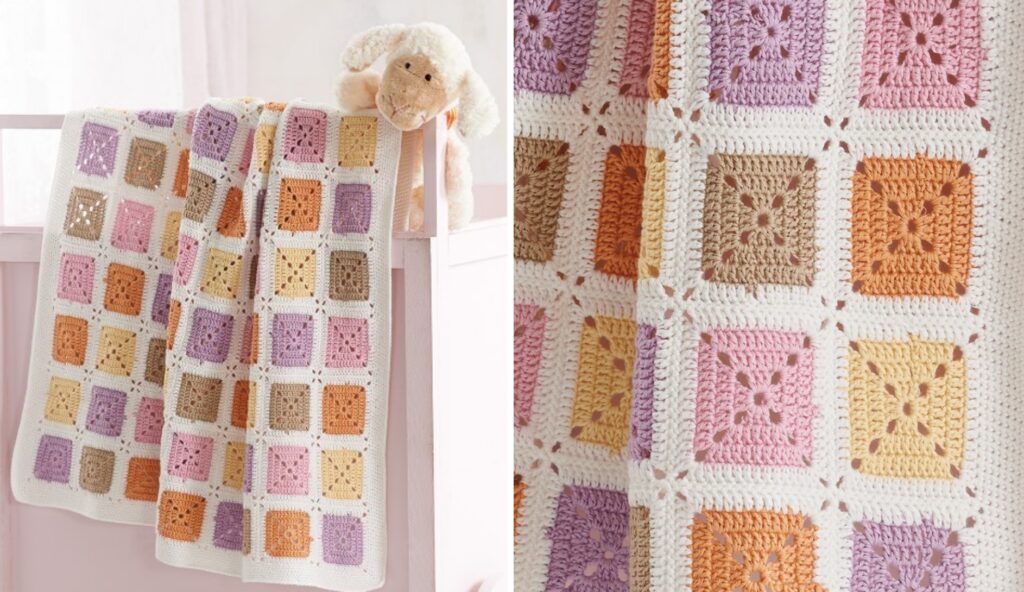 Crocheted baby mat that is perfect for little ones