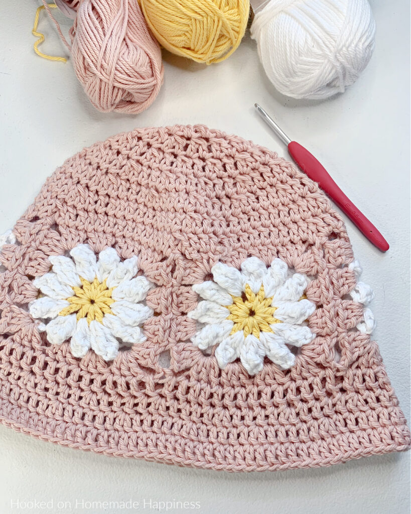 Crochet Blossom Bucket Hat