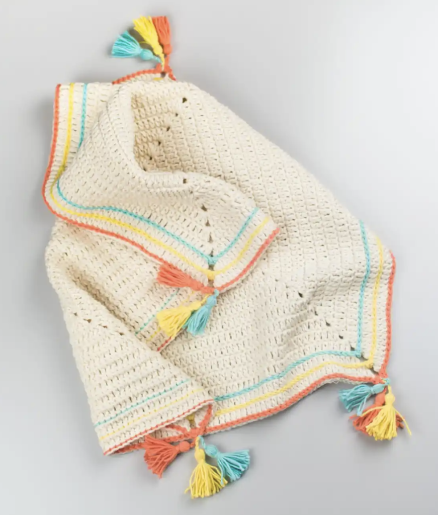 Boho Baby Granny Square Crochet Blanket