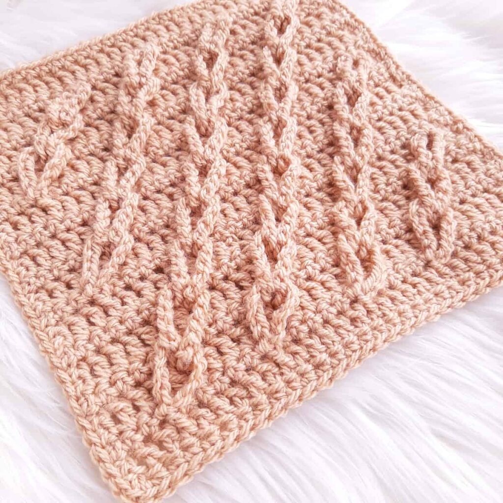 Lasting Links Crochet Blanket Square
