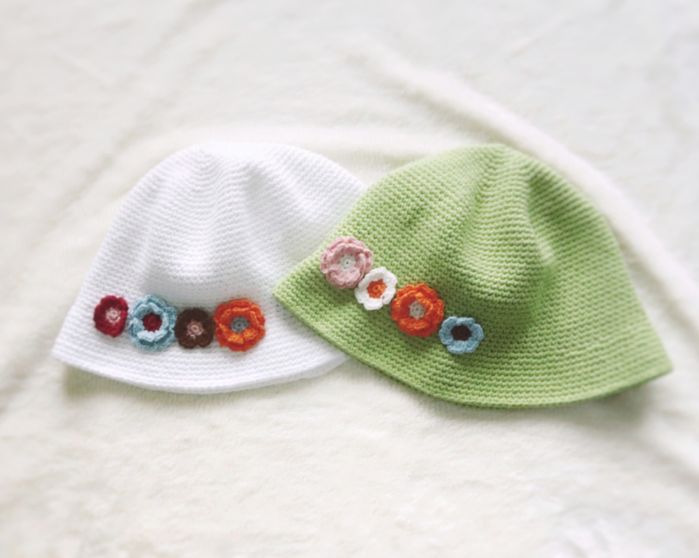 Pretty in Spring Crochet Bucket Hats