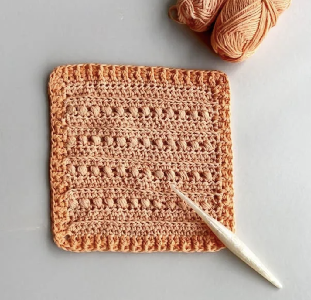 Puff Stitch Crochet Square