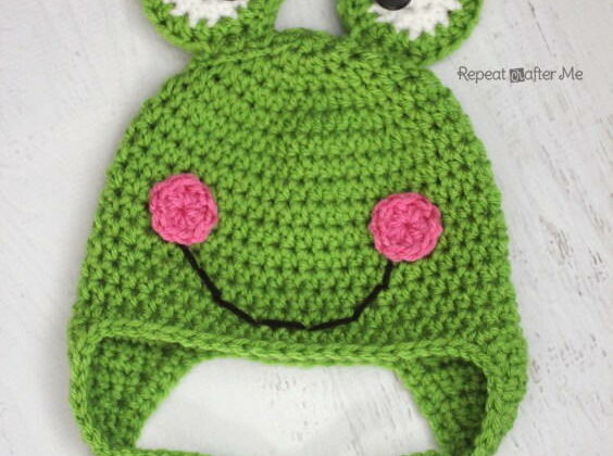 frog crochet hat