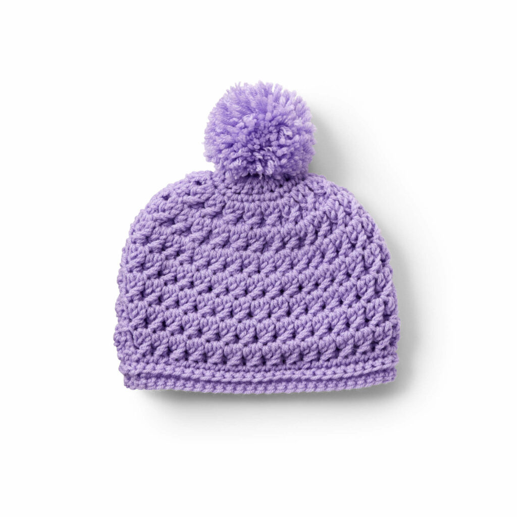 carron pebbled texture crochet hat