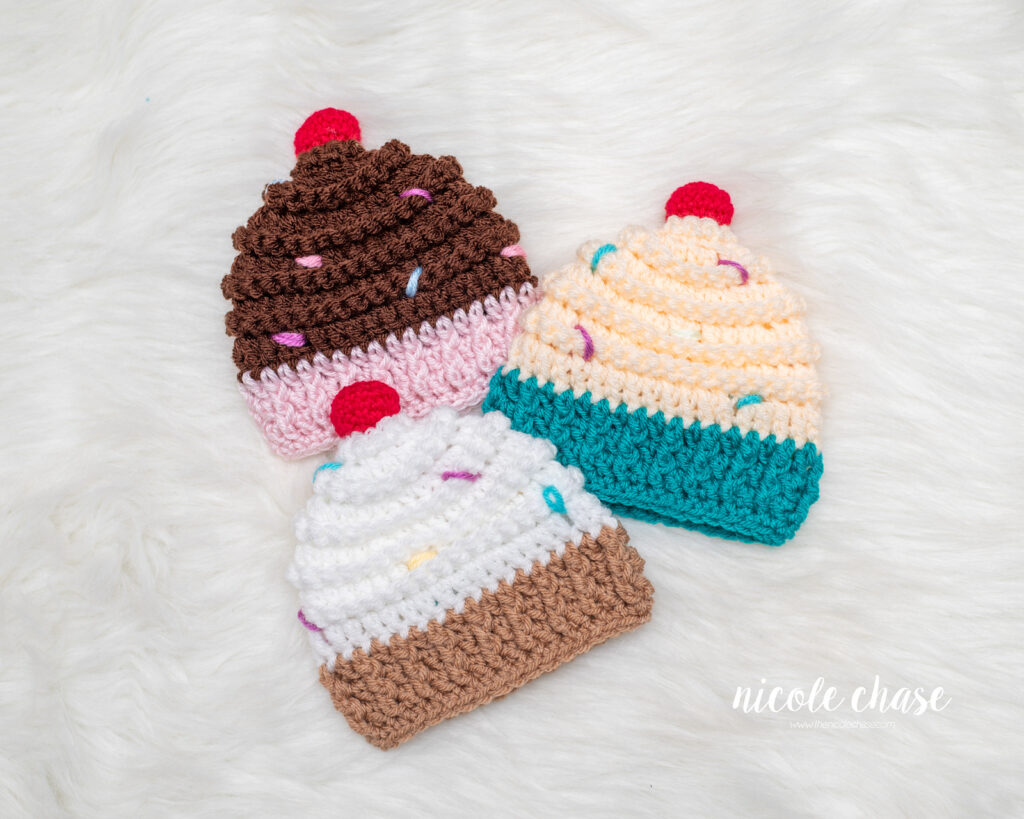 cupcake crochet hat