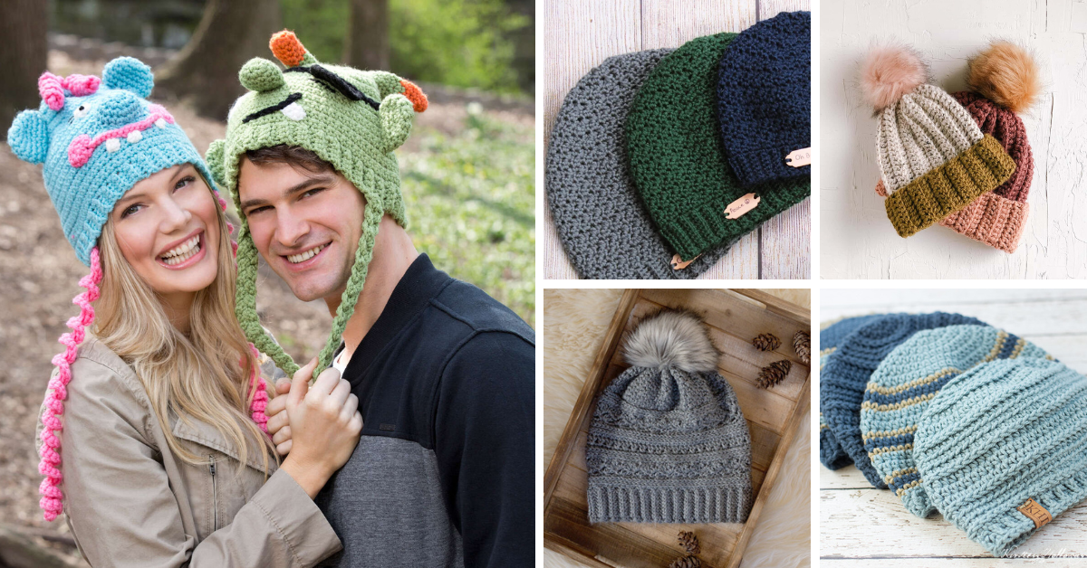 Crochet Hat Patterns for Adults Blog Post Featured Image