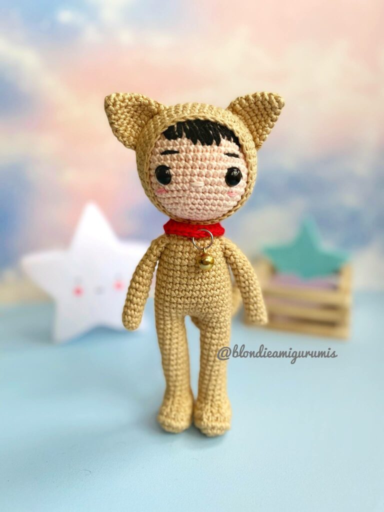 boy in a cat costume crochet