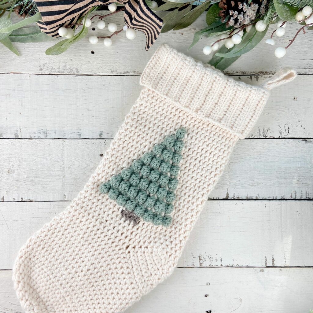 Christmas Tree Crochet Stocking
