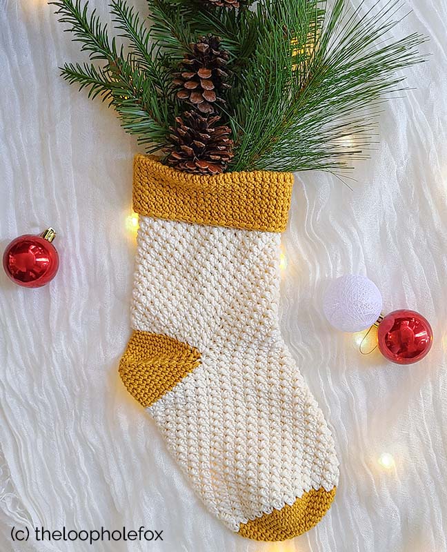 Classic Christmas Crochet Stocking