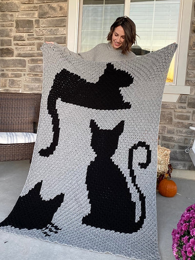 covered in cats afghan blanket