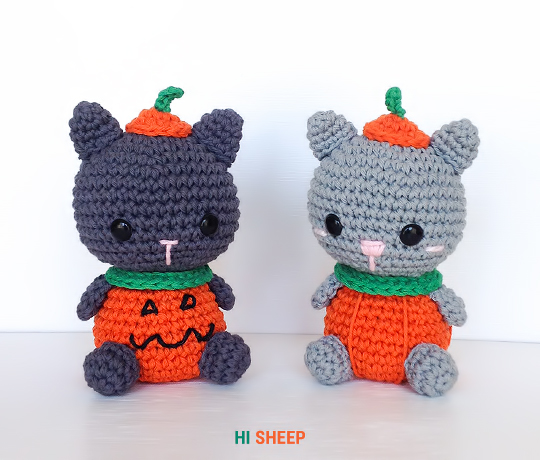 kit the pumpkin crochet cat