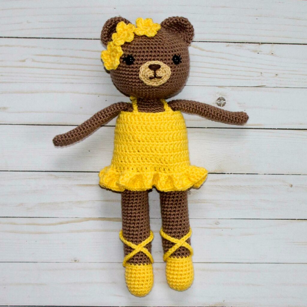 Crochet Ballerina Bear Doll