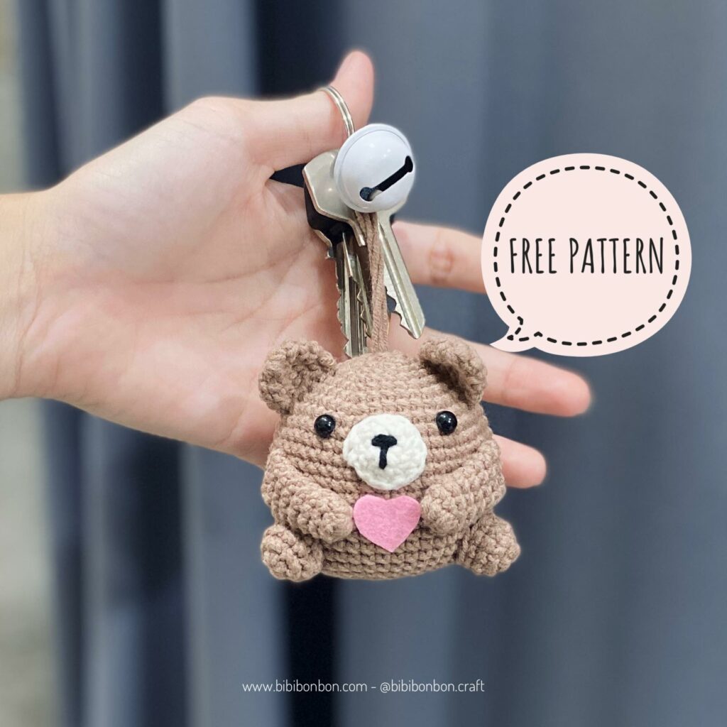 Crochet Bear Keychain