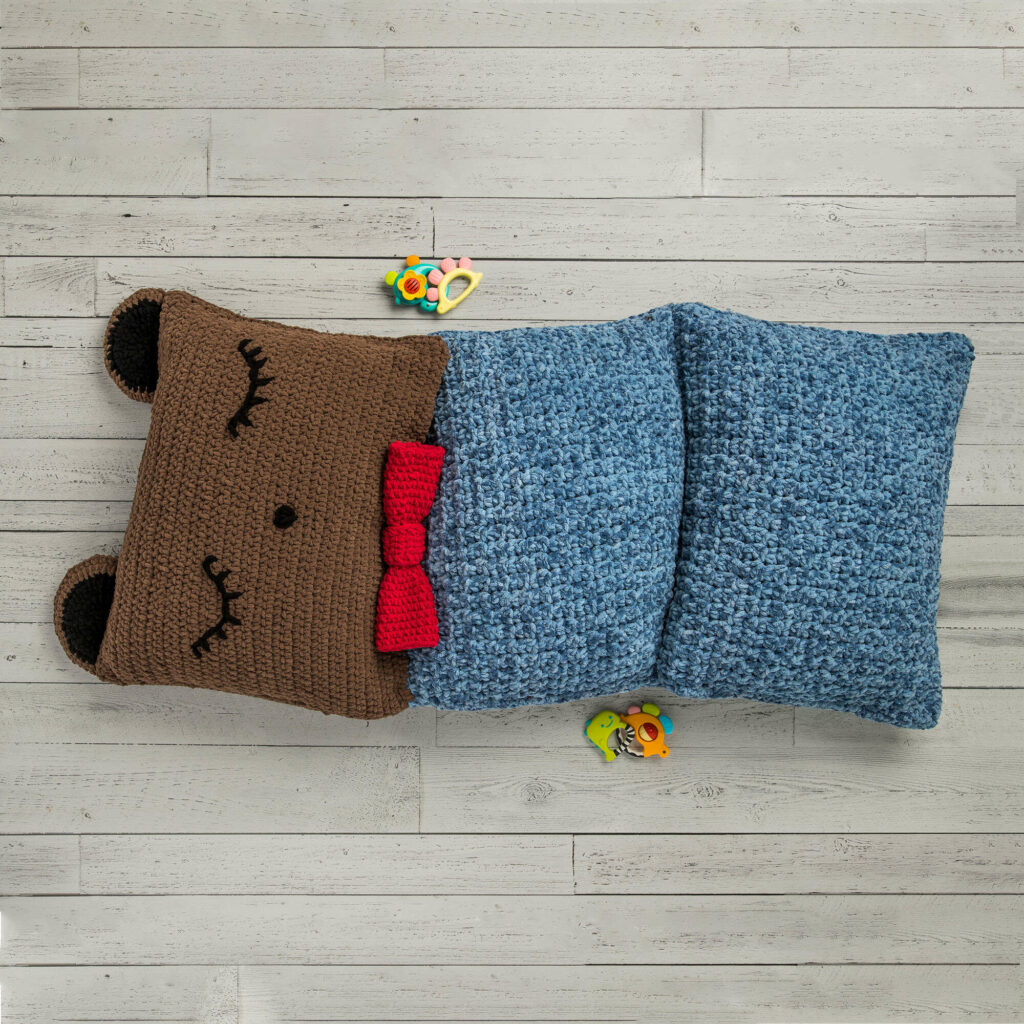 Bernat Bear-y Comfy Crochet Floor Pillow