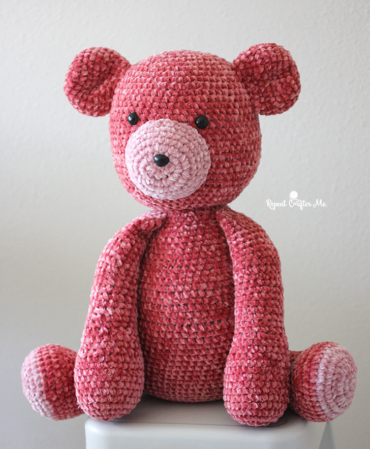 Big Bernat Velvet Crochet Bear