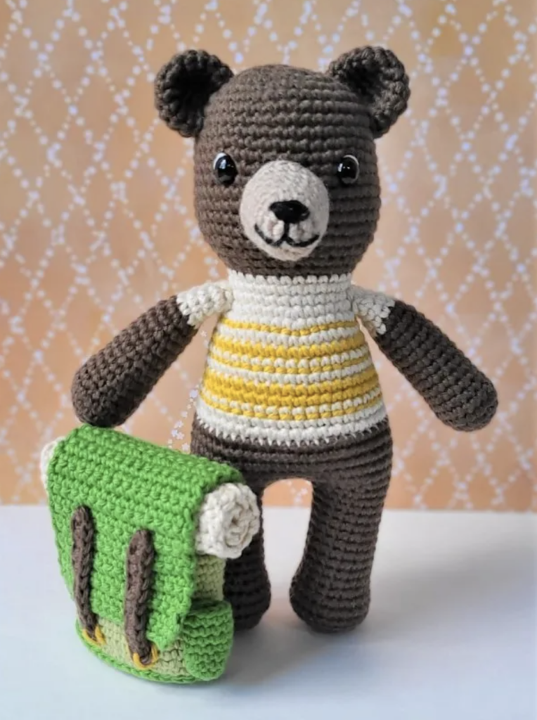Crochet Everett the Backpacking Bear