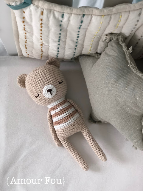 Crochet Oliver the Bear with Long Thin Legs