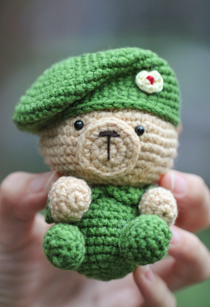 Crochet Soldier Teddy Bear