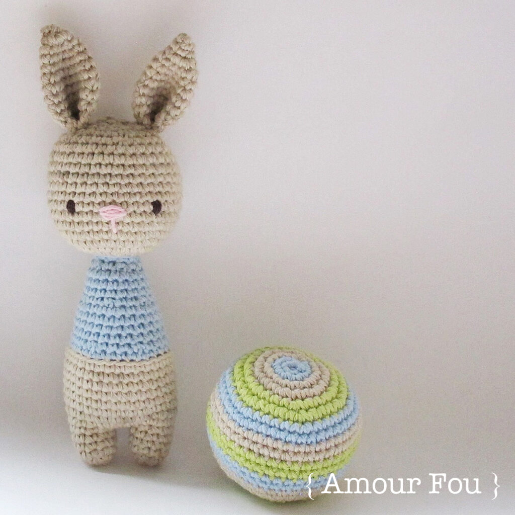 Crochet Bunny Rattle and Ball