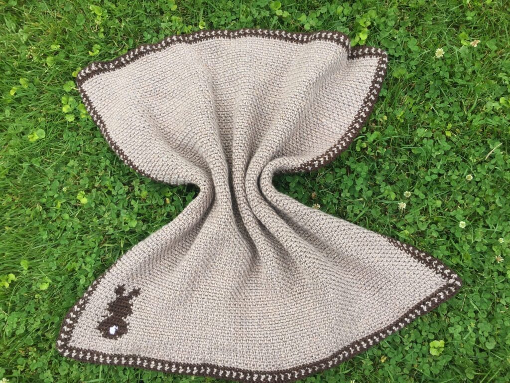 Bunny Silhouette Crochet Baby Blanket