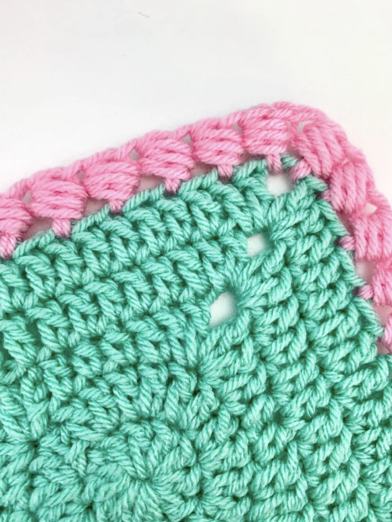 Puff Edge Stitch Blanket Crochet Border