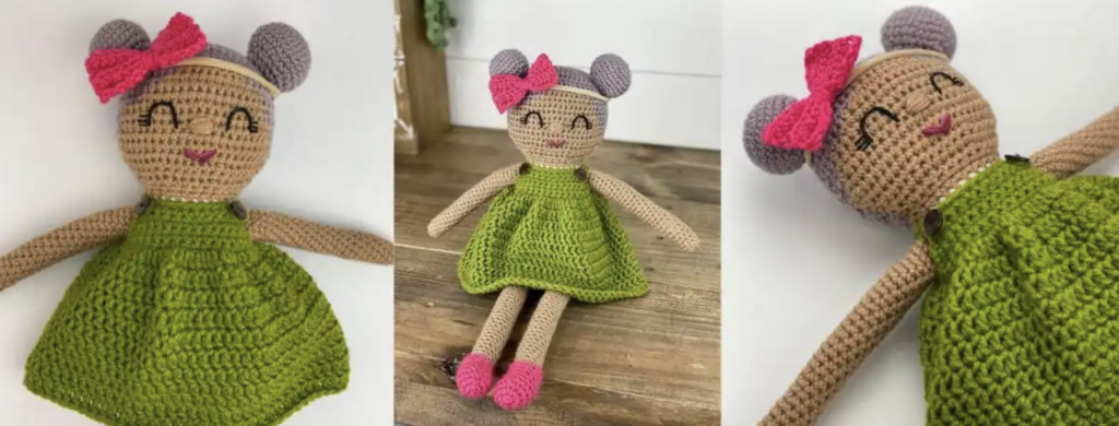 No Sew Gracie Crochet Doll