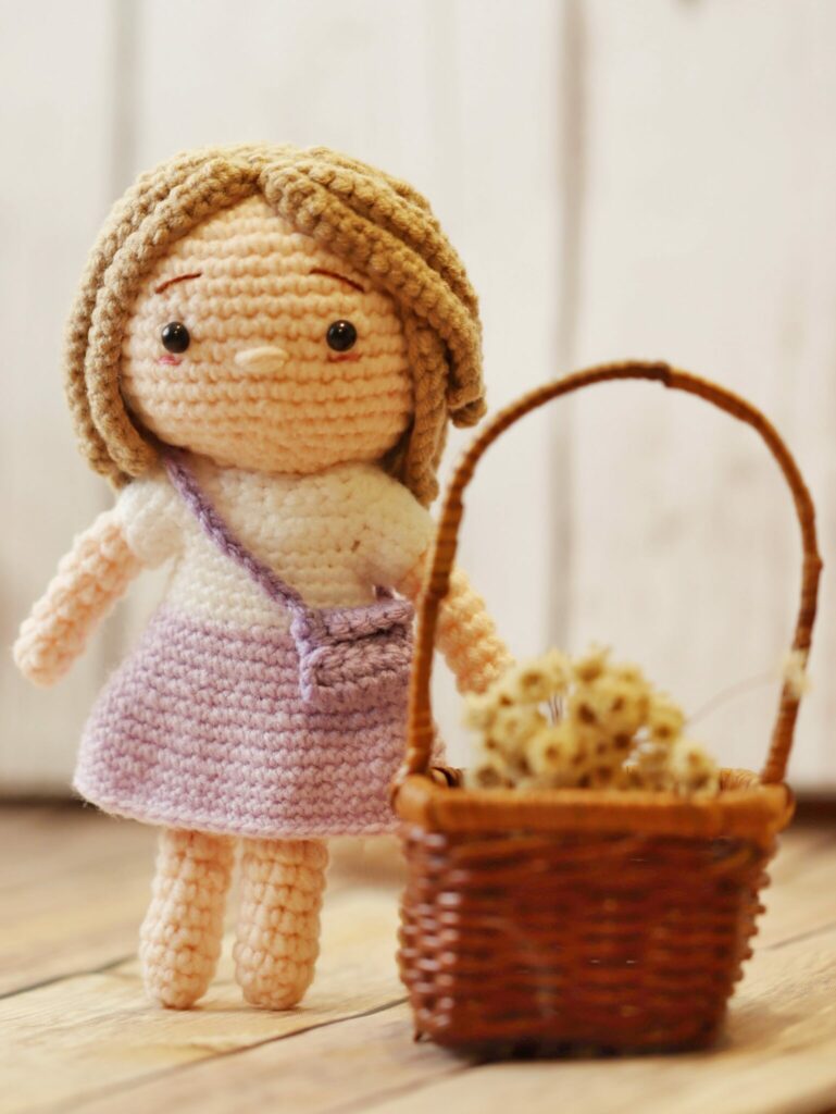 Crochet Violet the School Girl doll