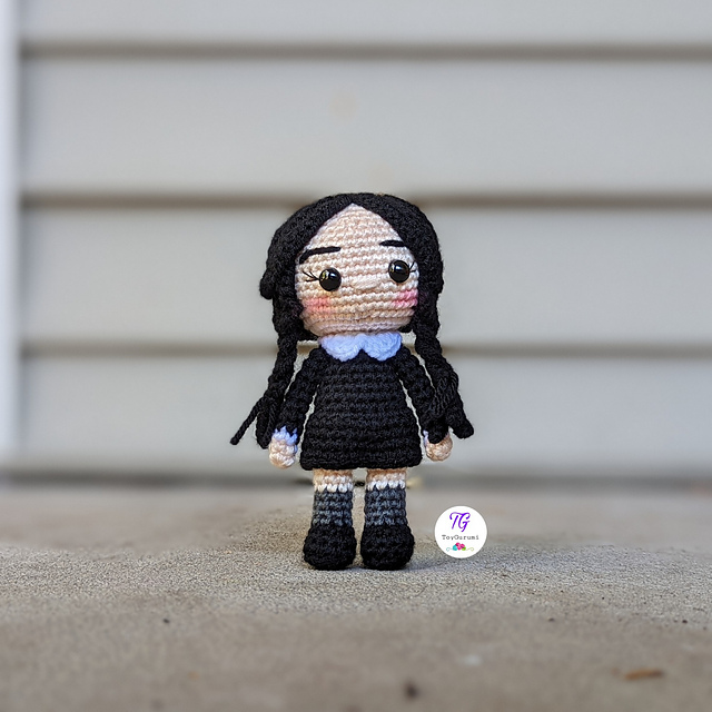Wednesday Addams Crochet Doll