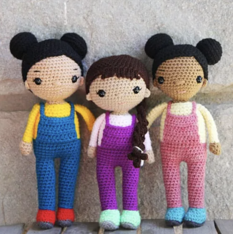 Zoya Crochet Doll in Overalls