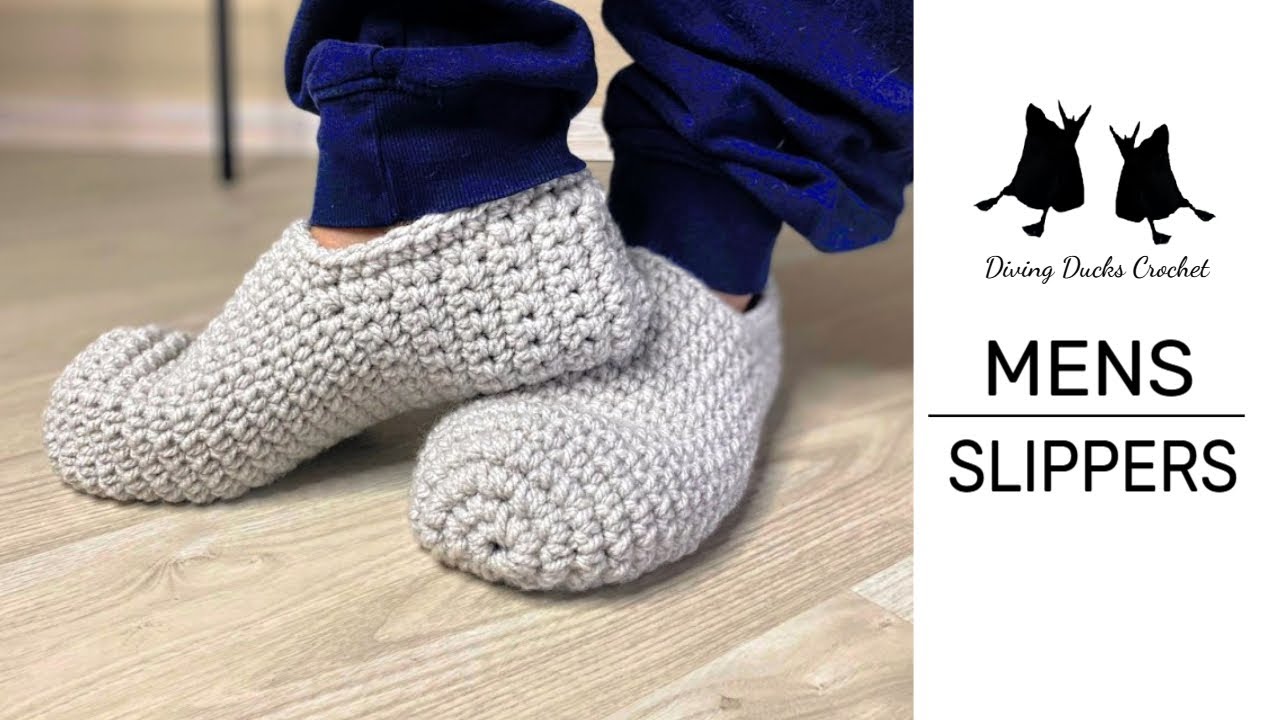 1 Hour Crochet Slippers for Men